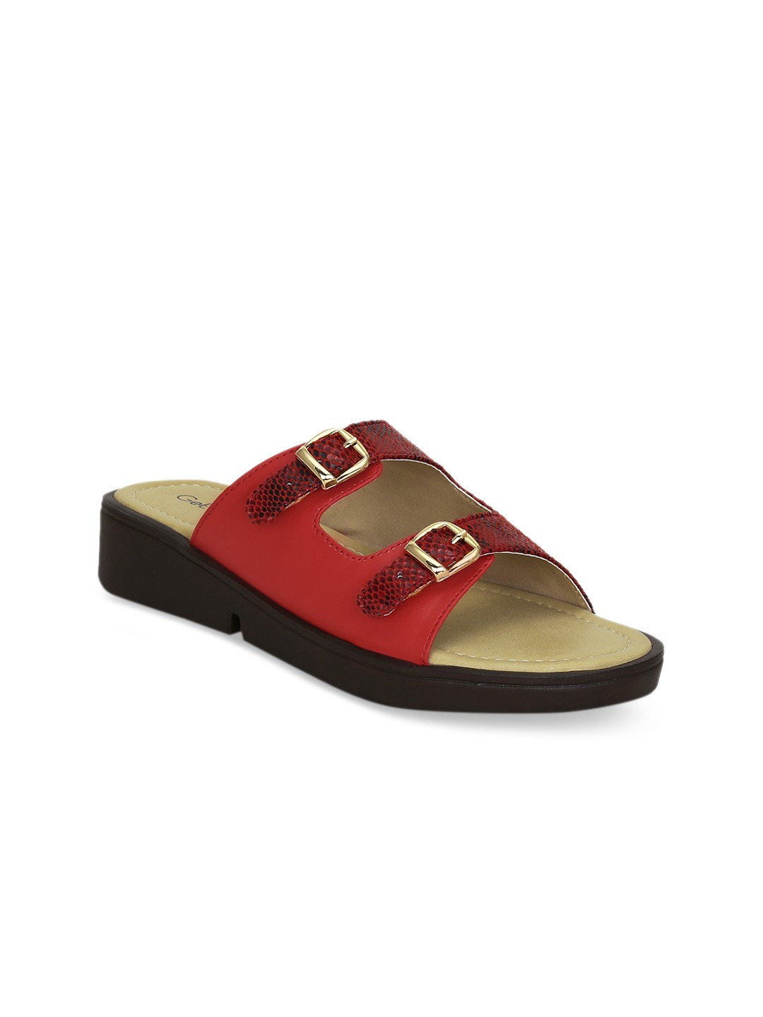 

Get Glamr Women Red Solid Open Toe Flats