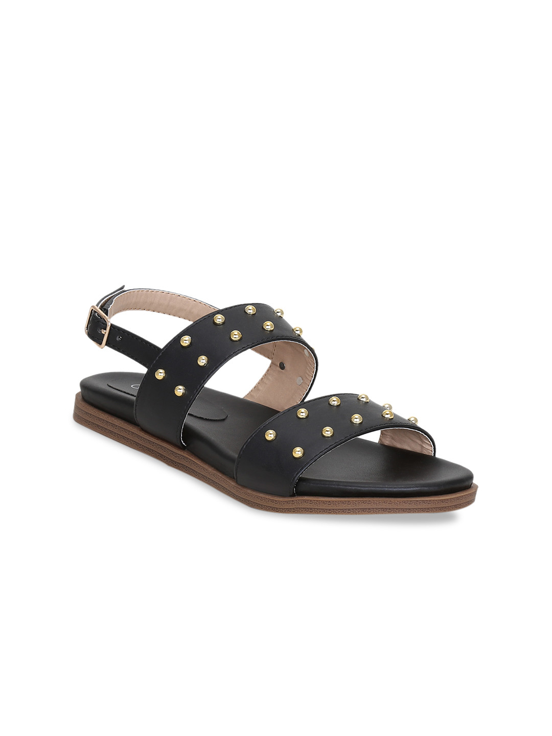 

Get Glamr Women Black Solid Open Toe Flats