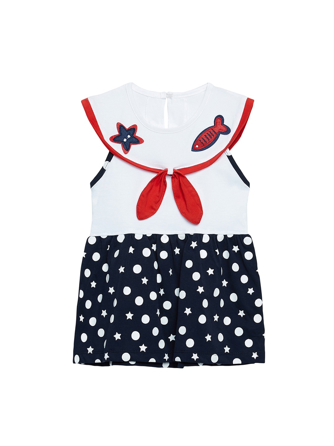 

Camey Girls White Printed A-Line Dress