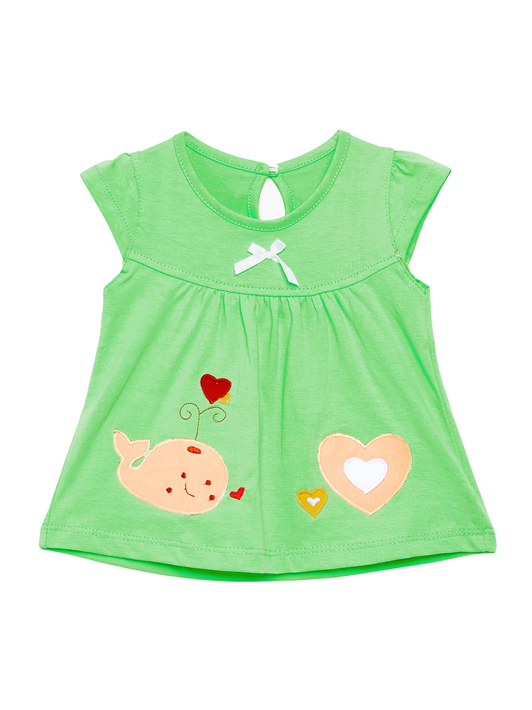 

Camey Girls Green Printed Fit and Flare Dress