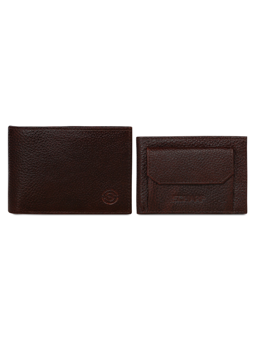 

SCHARF Men Brown Solid Two Fold Wallet