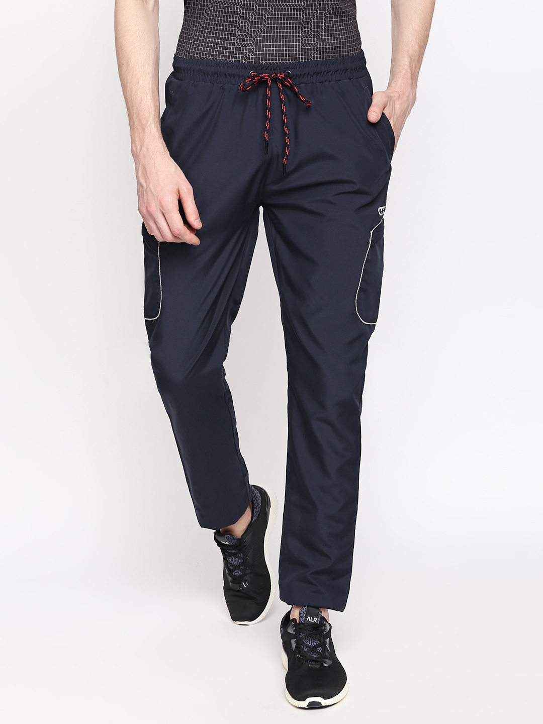 

Ajile by Pantaloons Men Navy Blue Solid Trackpants