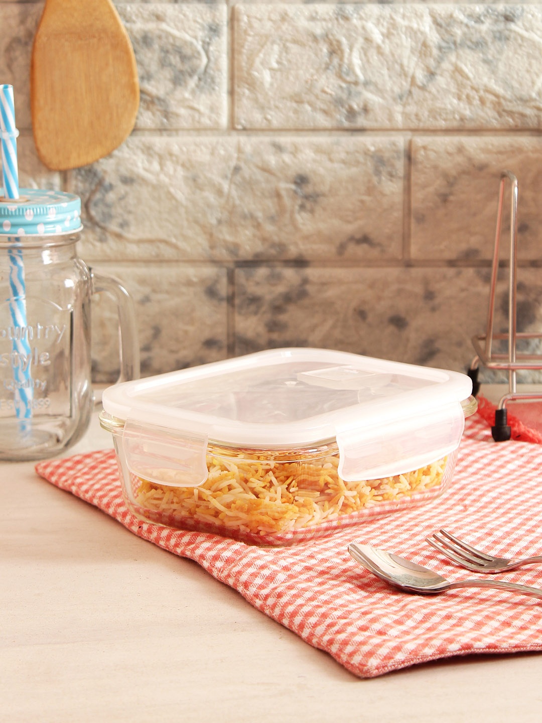 

Femora Transparent Borosilicate Glass Food Container