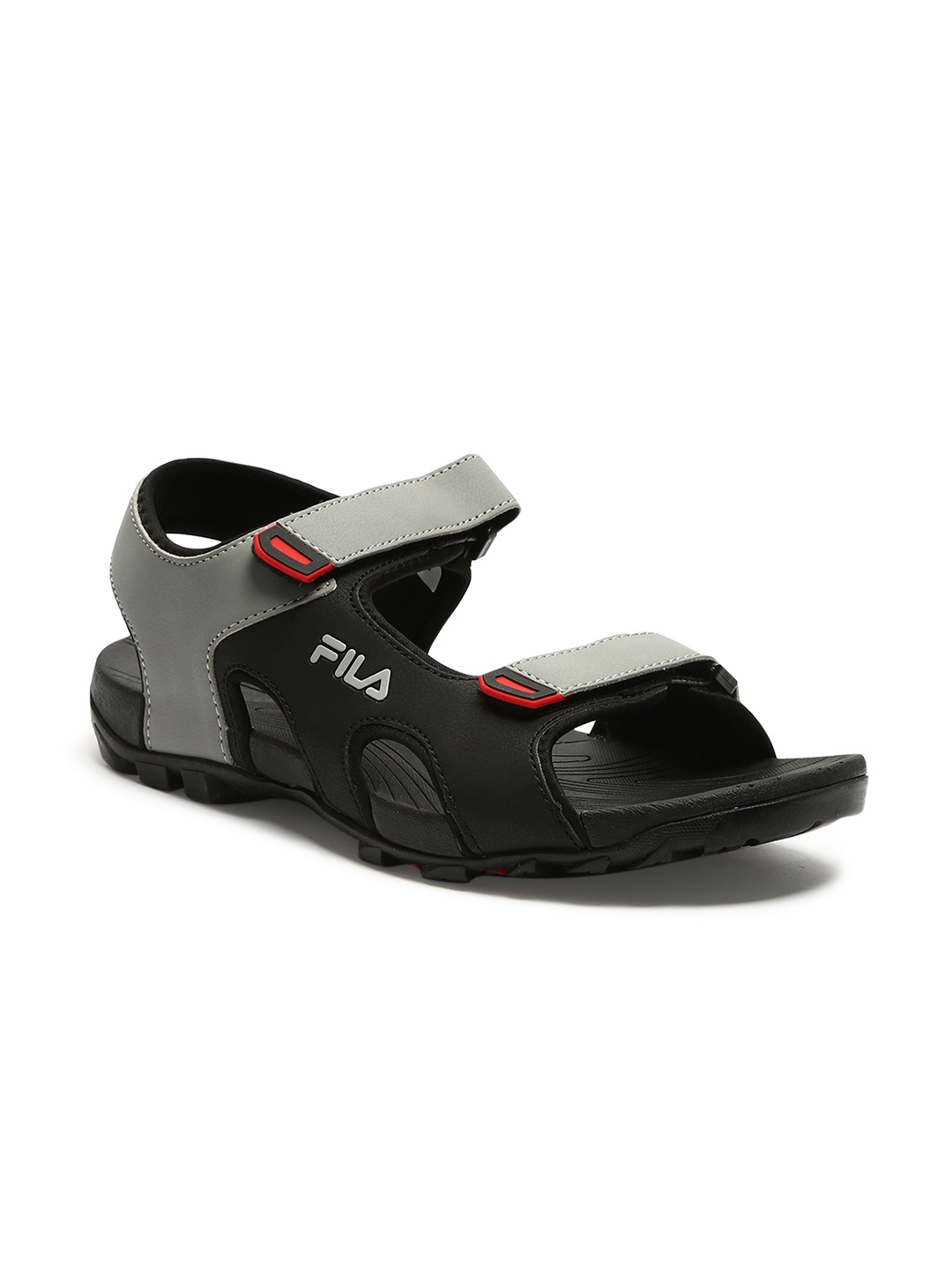 

FILA Men Black & Grey Sports Sandals