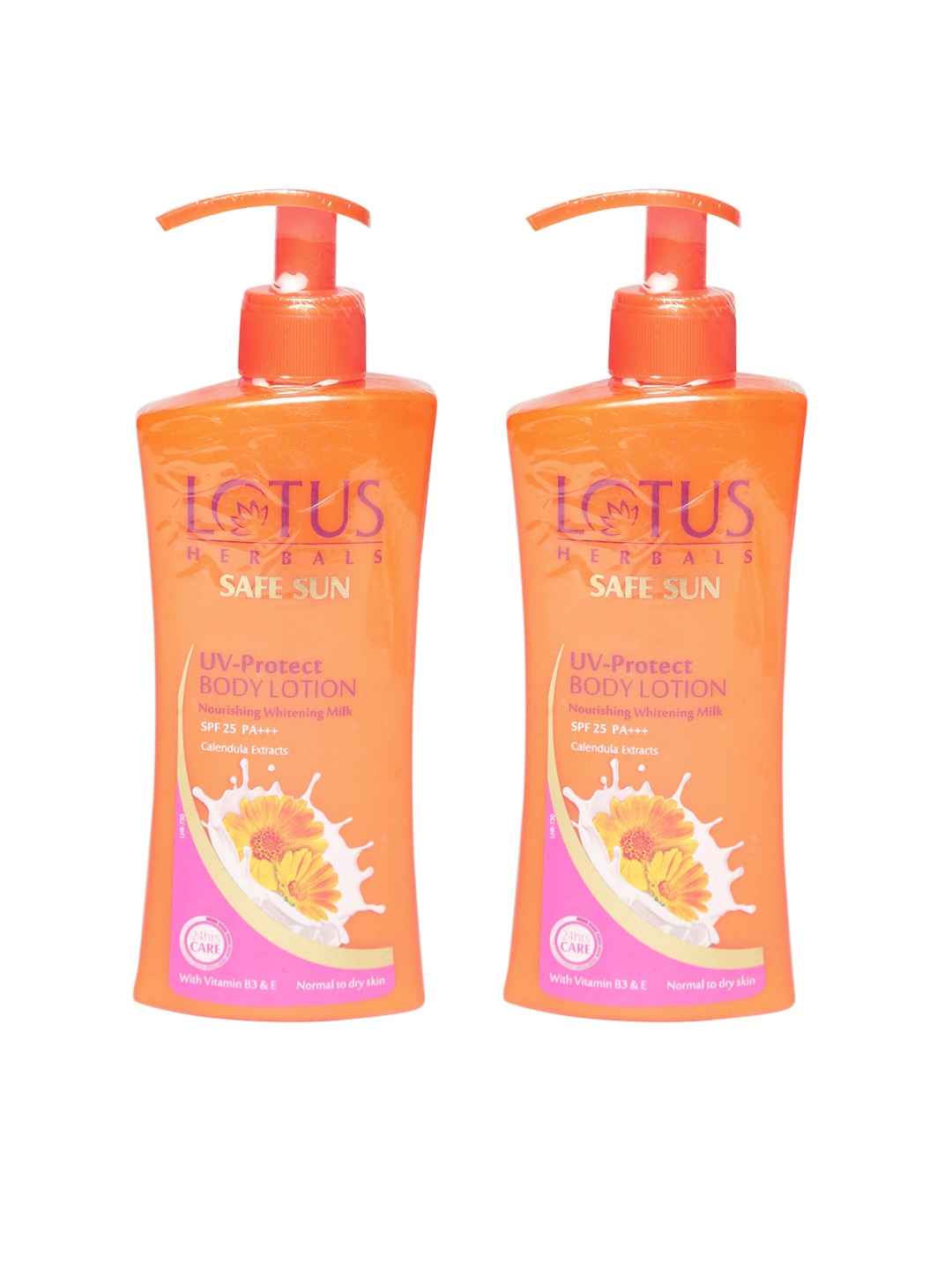 

Lotus Herbals Set of 2 Safe Sun UV-Protect Body Lotion, Orange