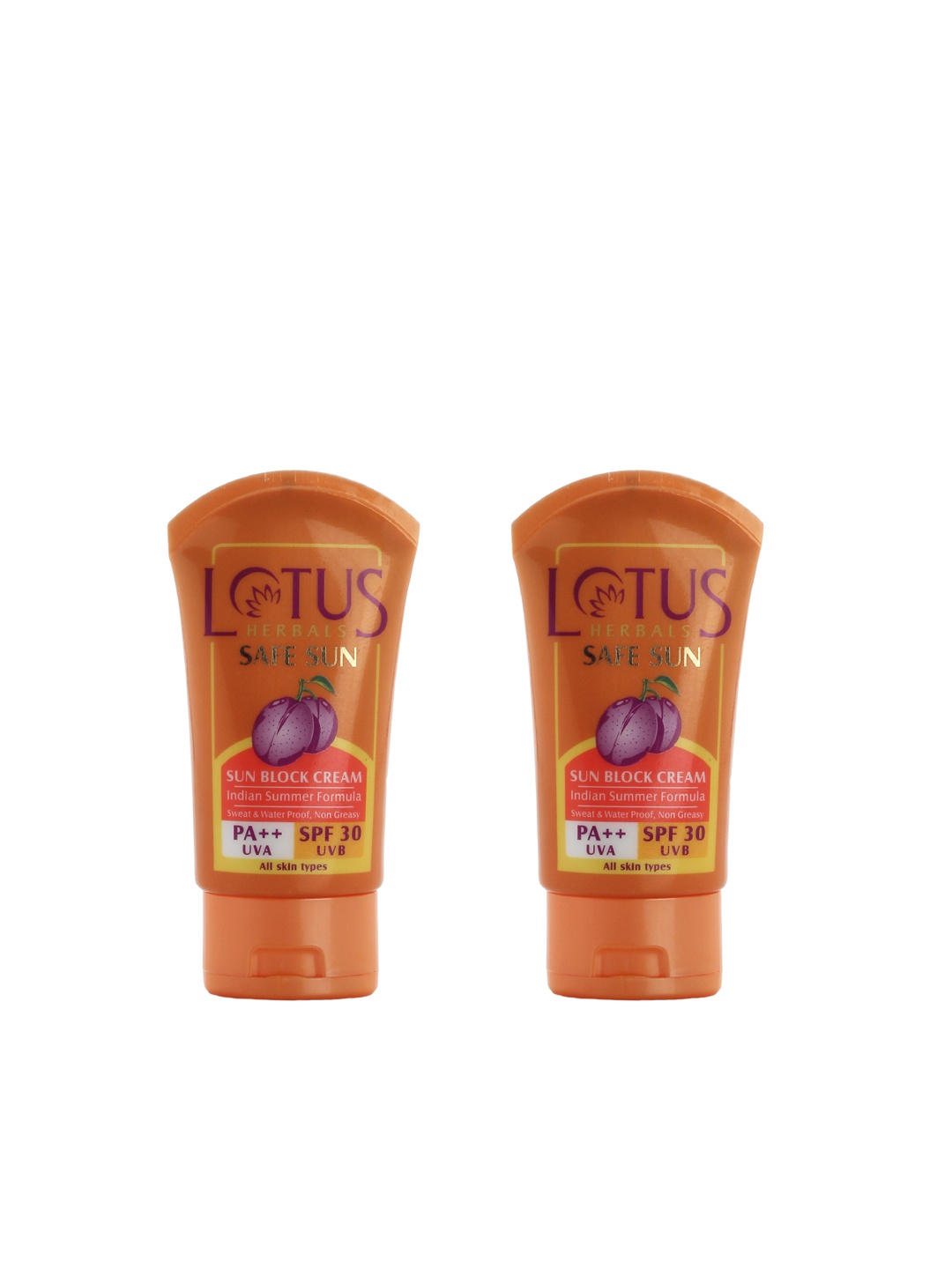 

Lotus Herbals Set of 2 Safe Sun Sunscreens, White