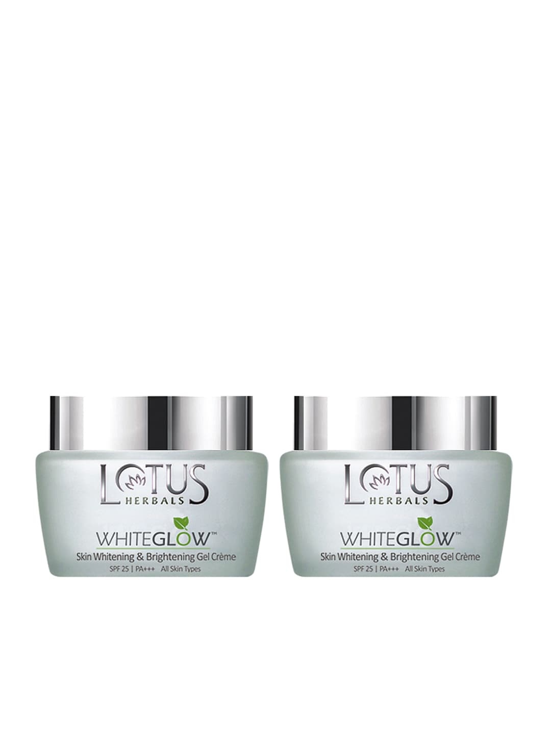 

Lotus Herbals Sustainable Set Of 2 Whiteglow Skin Whitening Brightening Creme, White