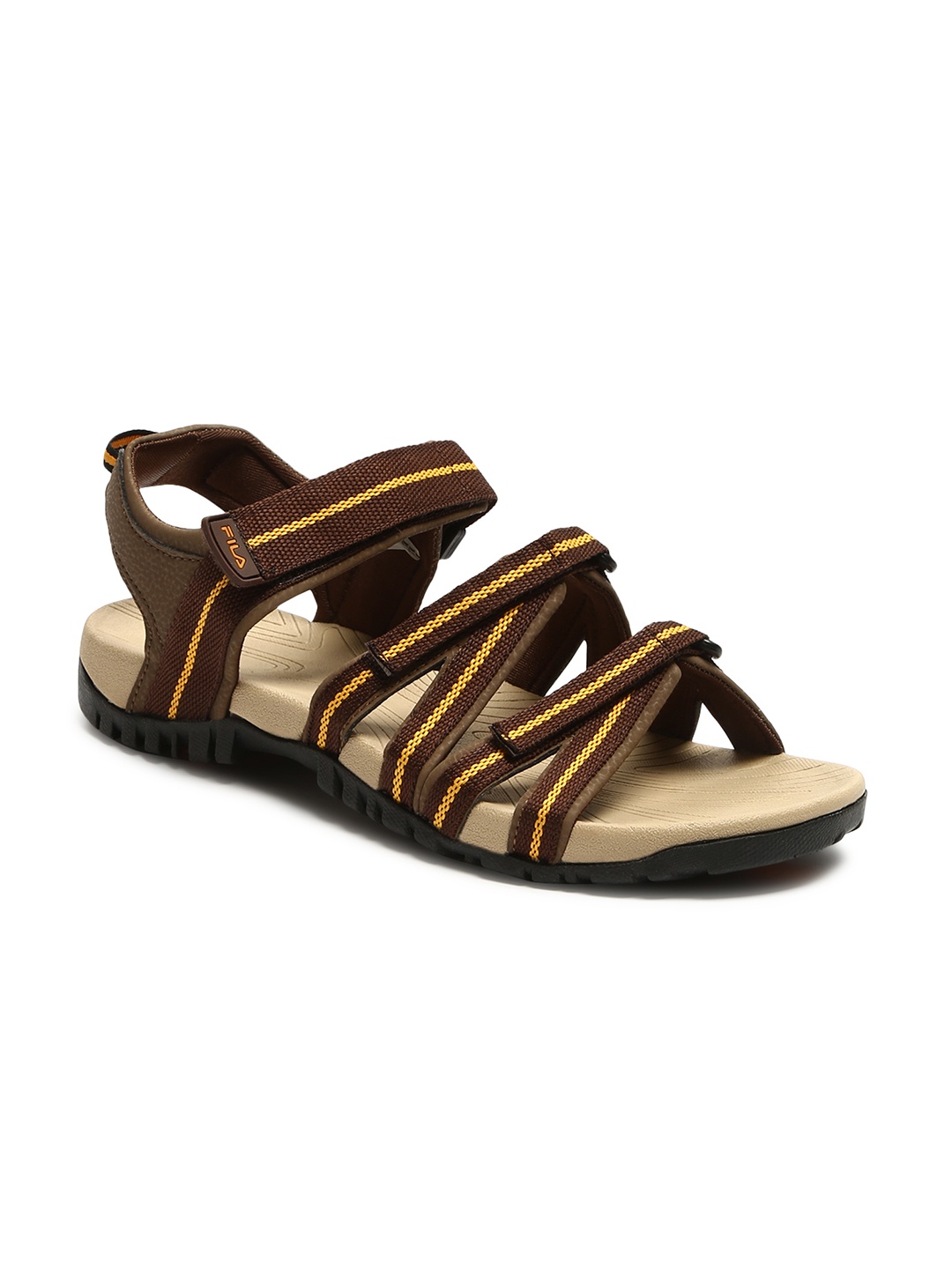 

FILA Men Brown & Yellow Sports Sandals