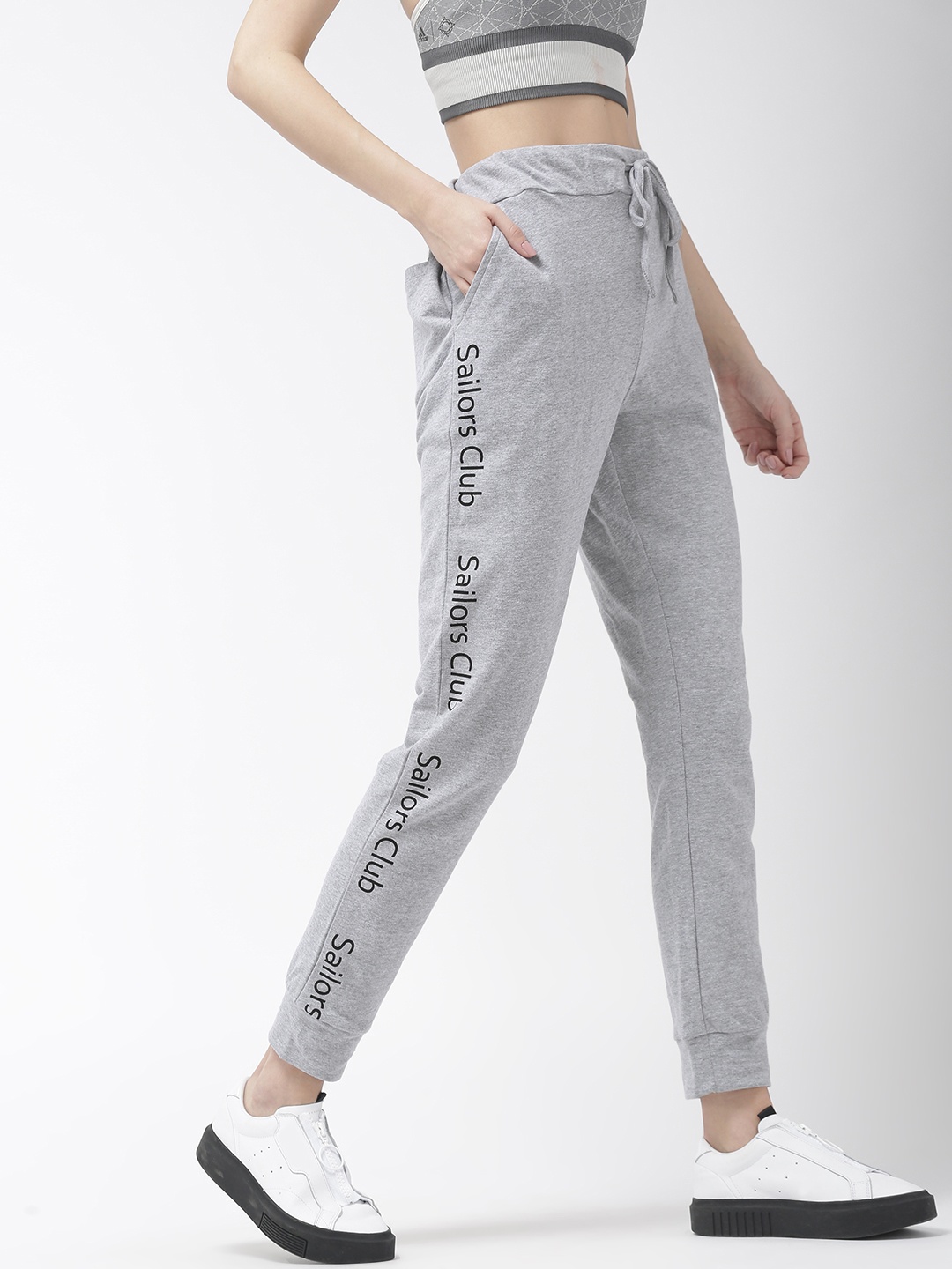 

Harvard Women Grey Printed Track Pants