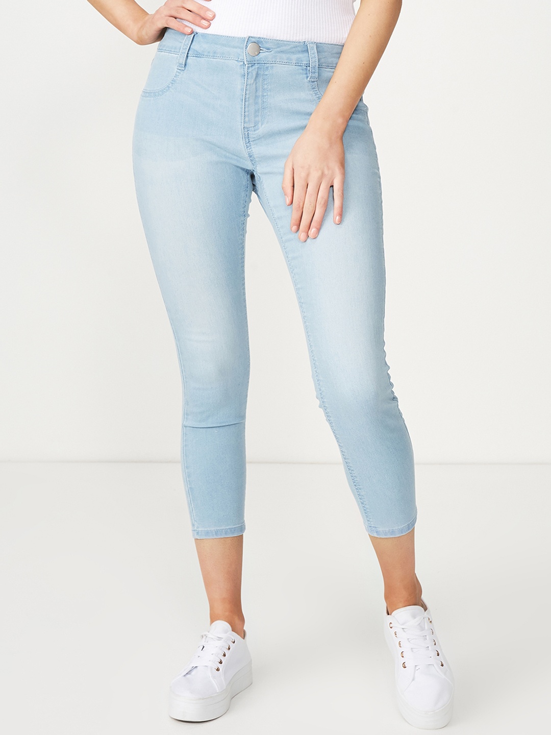 

COTTON ON Women Blue Super Skinny Fit Mid-Rise Clean Look Jeans