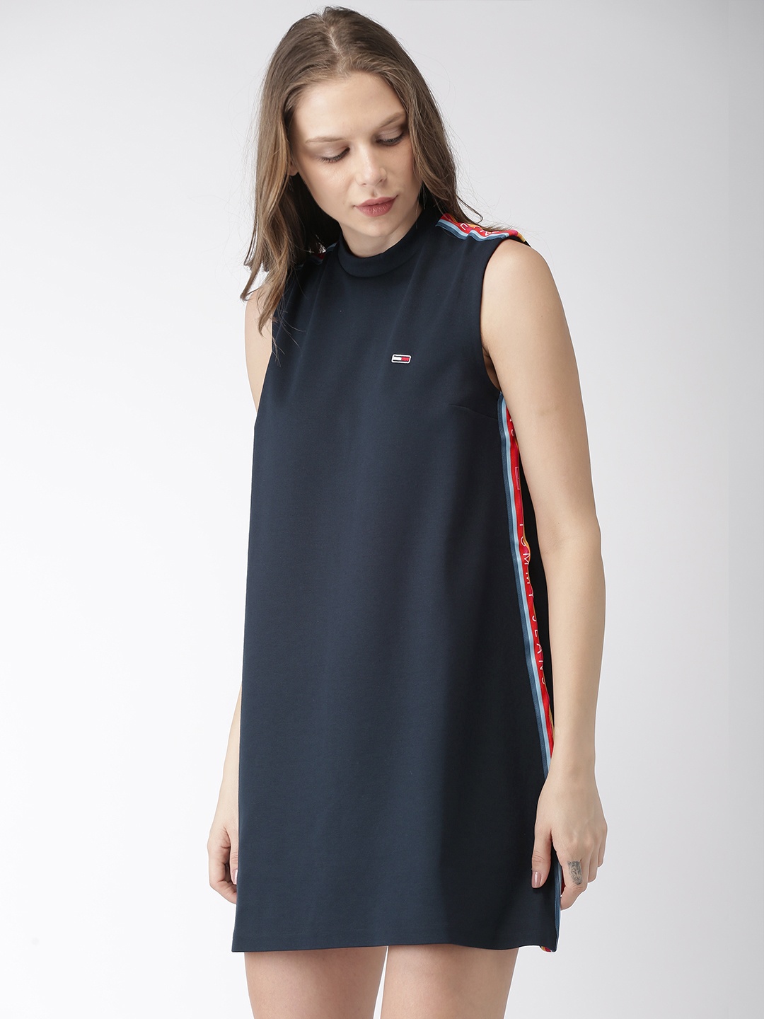 

Tommy Hilfiger Women Navy Blue Solid A-Line Dress
