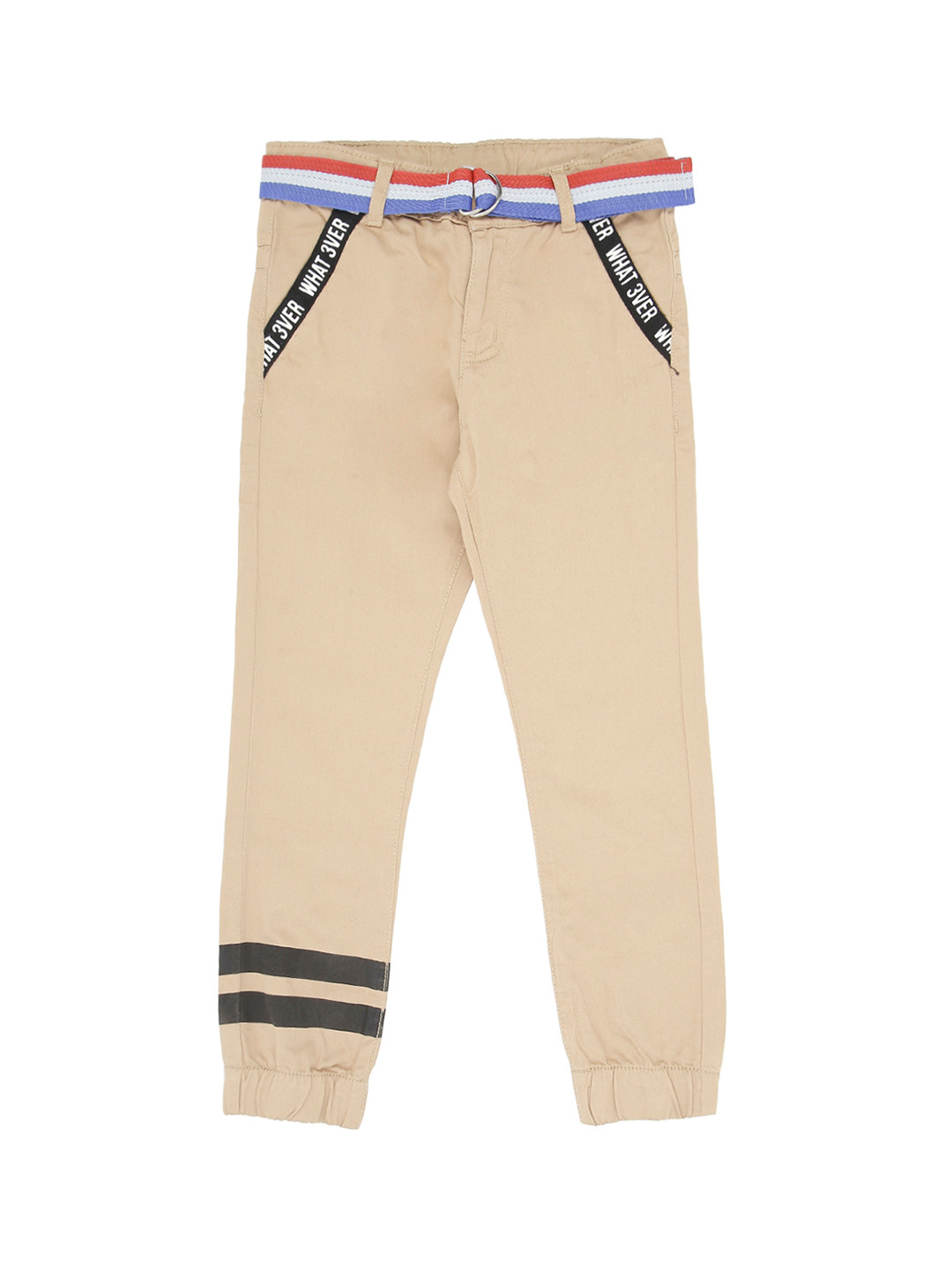 

Pantaloons Junior Boys Beige Regular Fit Solid Satin Joggers