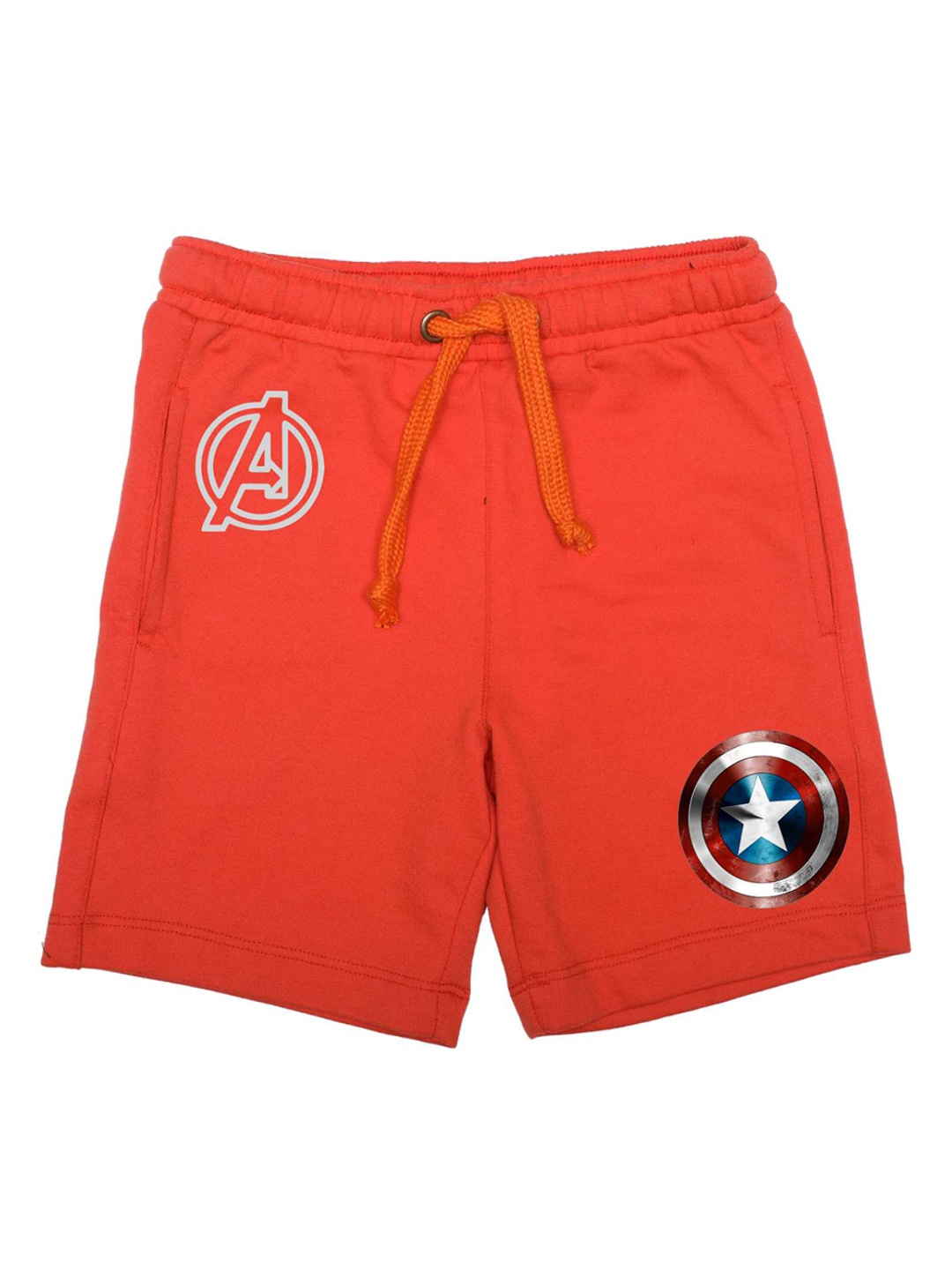 

Marvel by Wear Your Mind Boys Orange Printed Regular Fit Regular Shorts