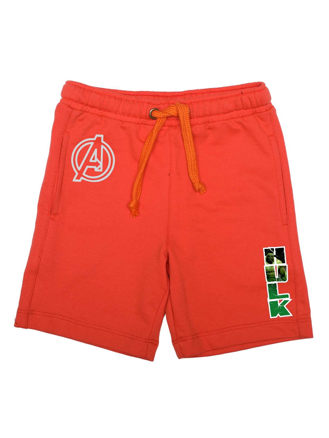 

Marvel by Wear Your Mind Boys Orange Printed Regular Fit Regular Shorts, Red