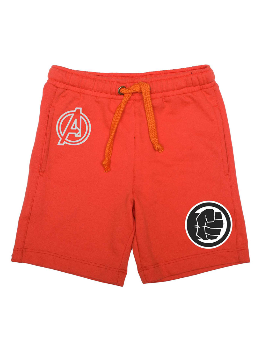 

Marvel by Wear Your Mind Boys Orange Printed Regular Fit Regular Shorts