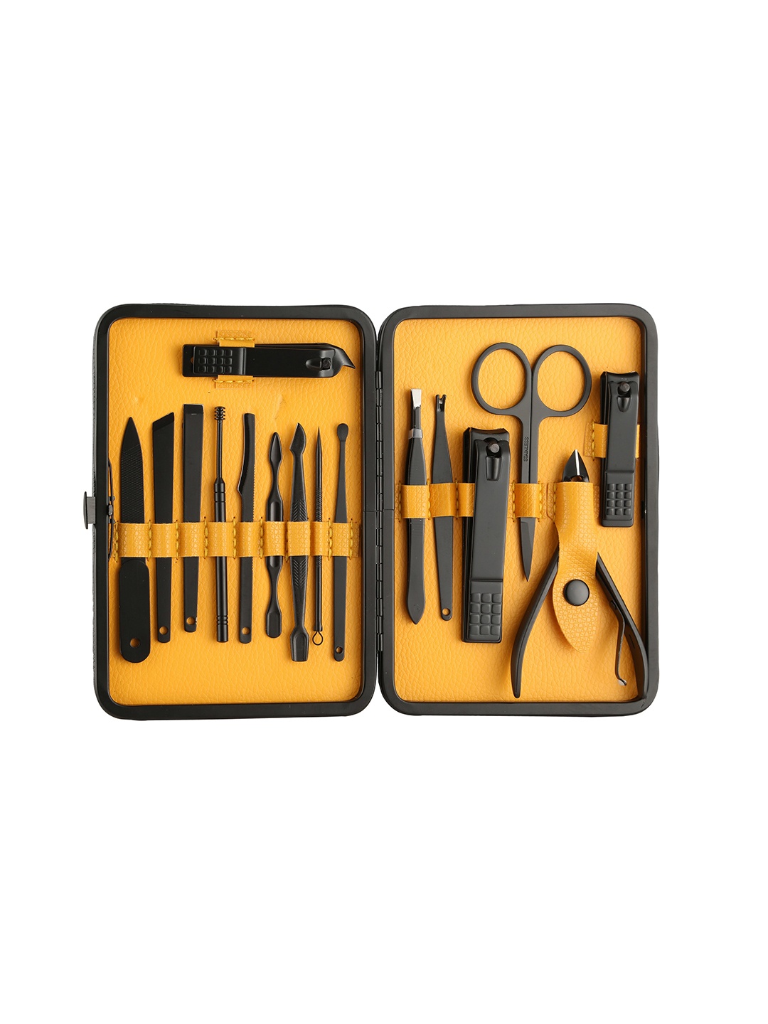 

Foolzy Unisex 16 Tools Manicure Pedicure Set, Black