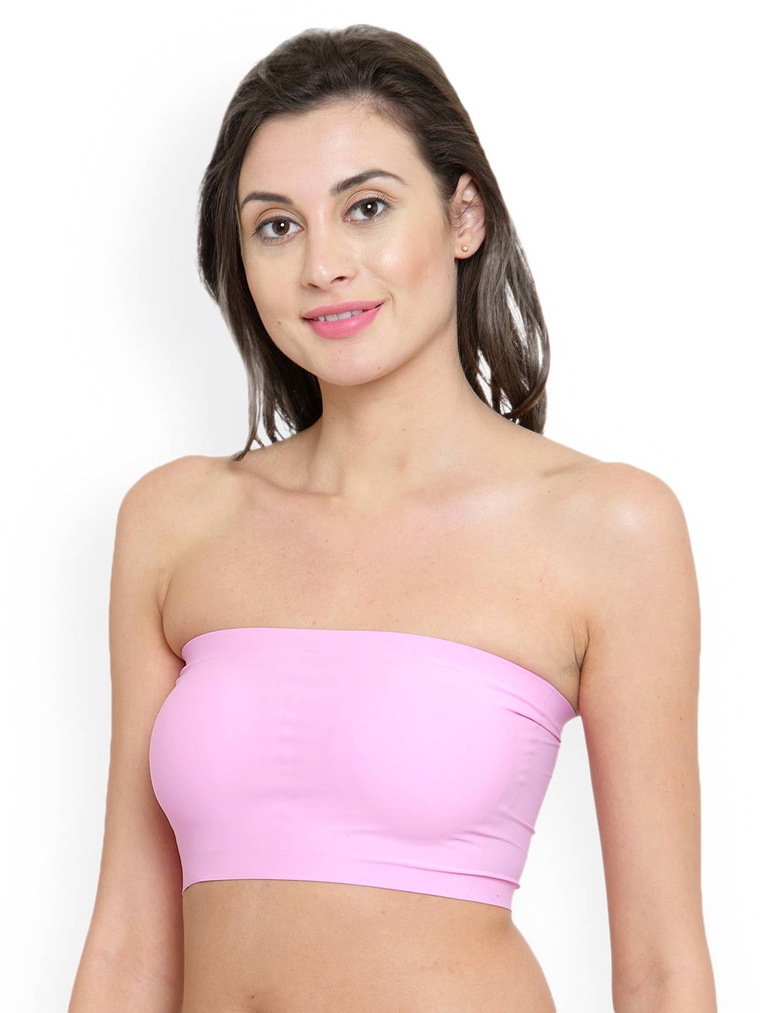 

Quttos Purple Solid Non-Wired Lightly Padded Bandeau Bra QT-1-SB-5094