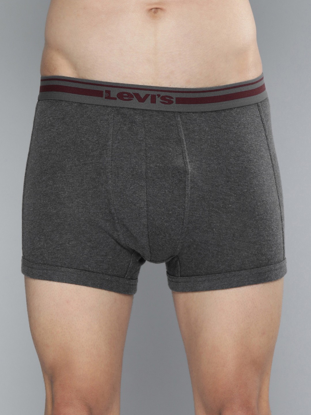

Levis Men Solid Cotton Smartskin Technology with Comfort Ultrasoft Waistband Trunk-003, Charcoal