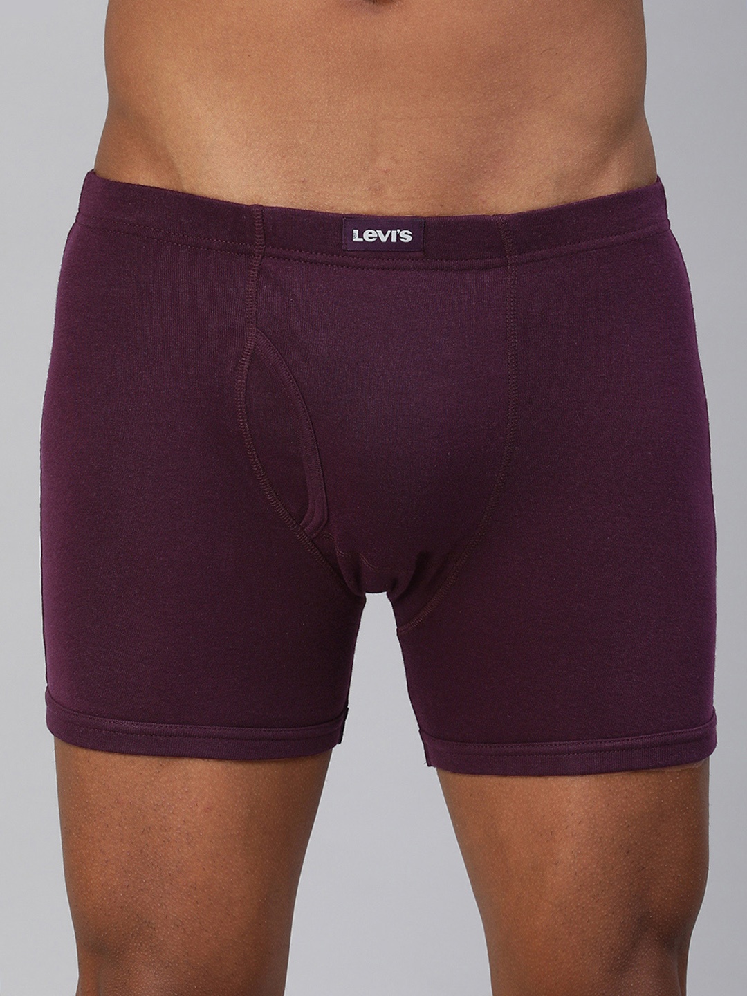 

Levis Men Pure Cotton Long Length Trunk with Ultrasoft Waistband, Burgundy
