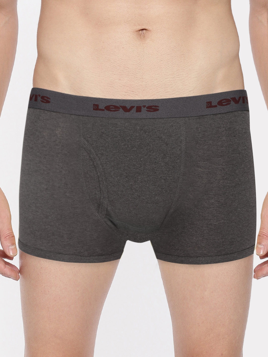 

Levis Men Pure Cotton Long Length Trunk with Ultrasoft Waistband, Charcoal