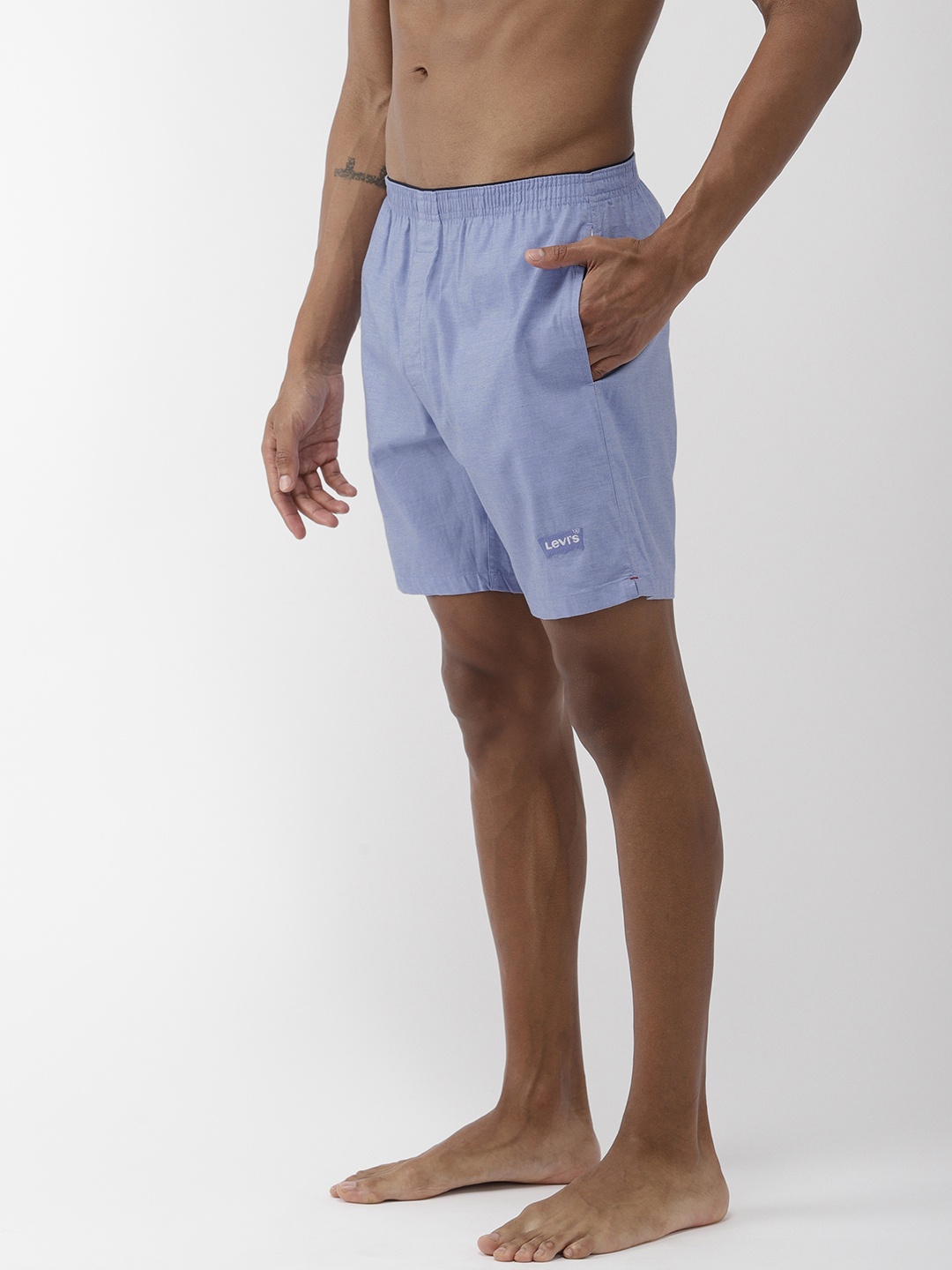 

Levis Men Blue Solid Pure Cotton Boxers BS-300LS-1PK-STYLE-028-144