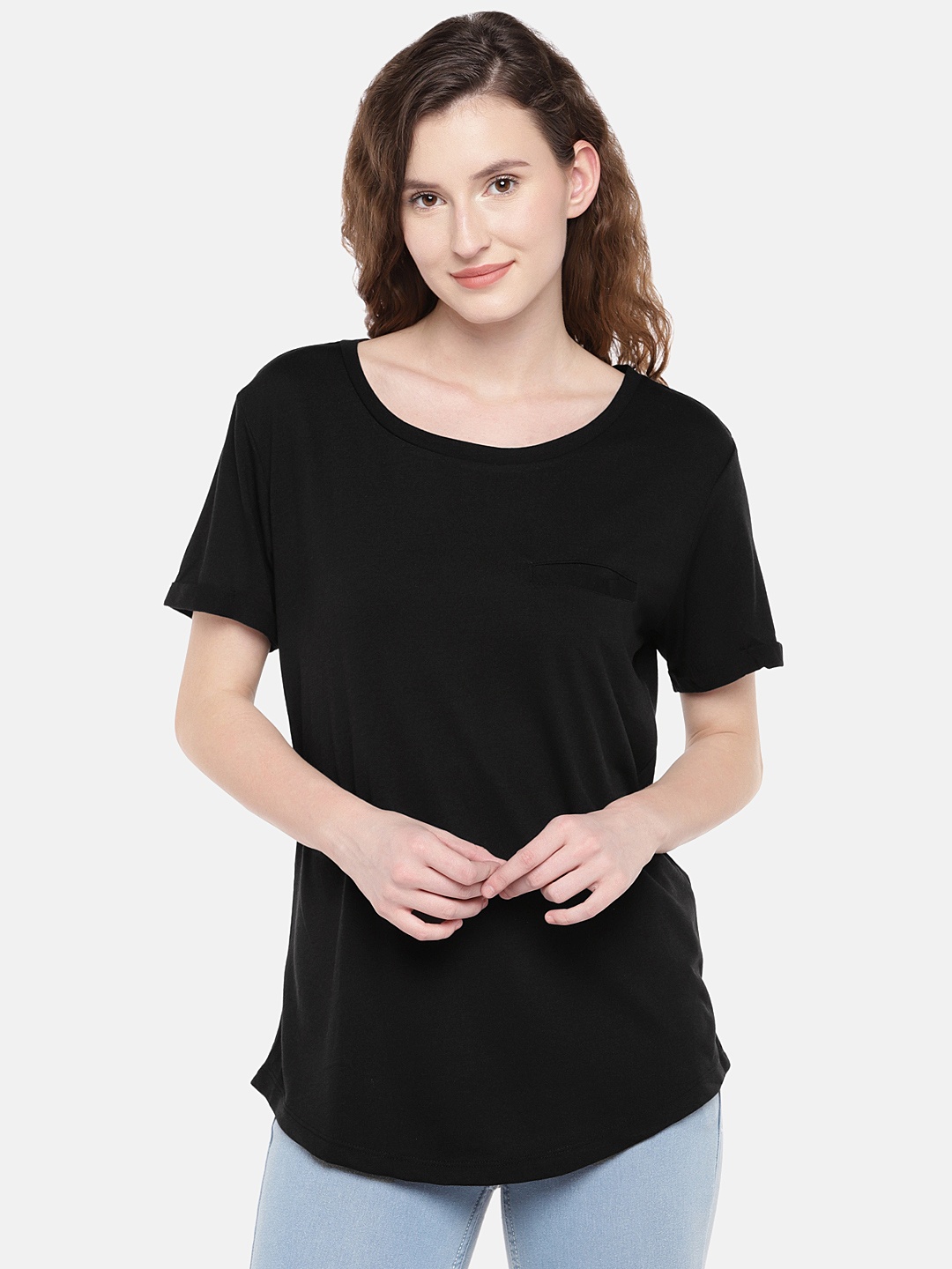 

Globus Women Black Solid Top