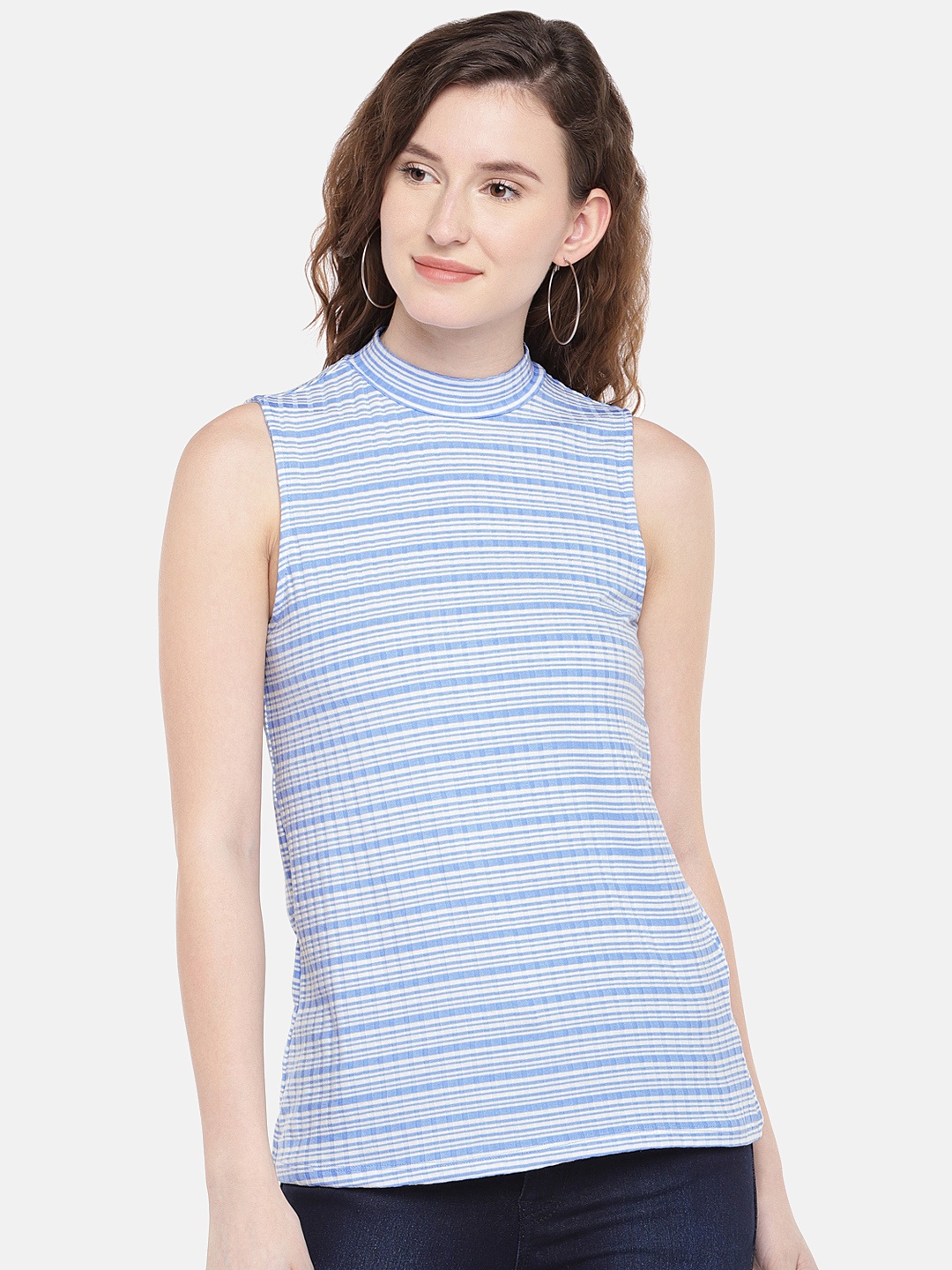 

Globus Women Blue Striped Top