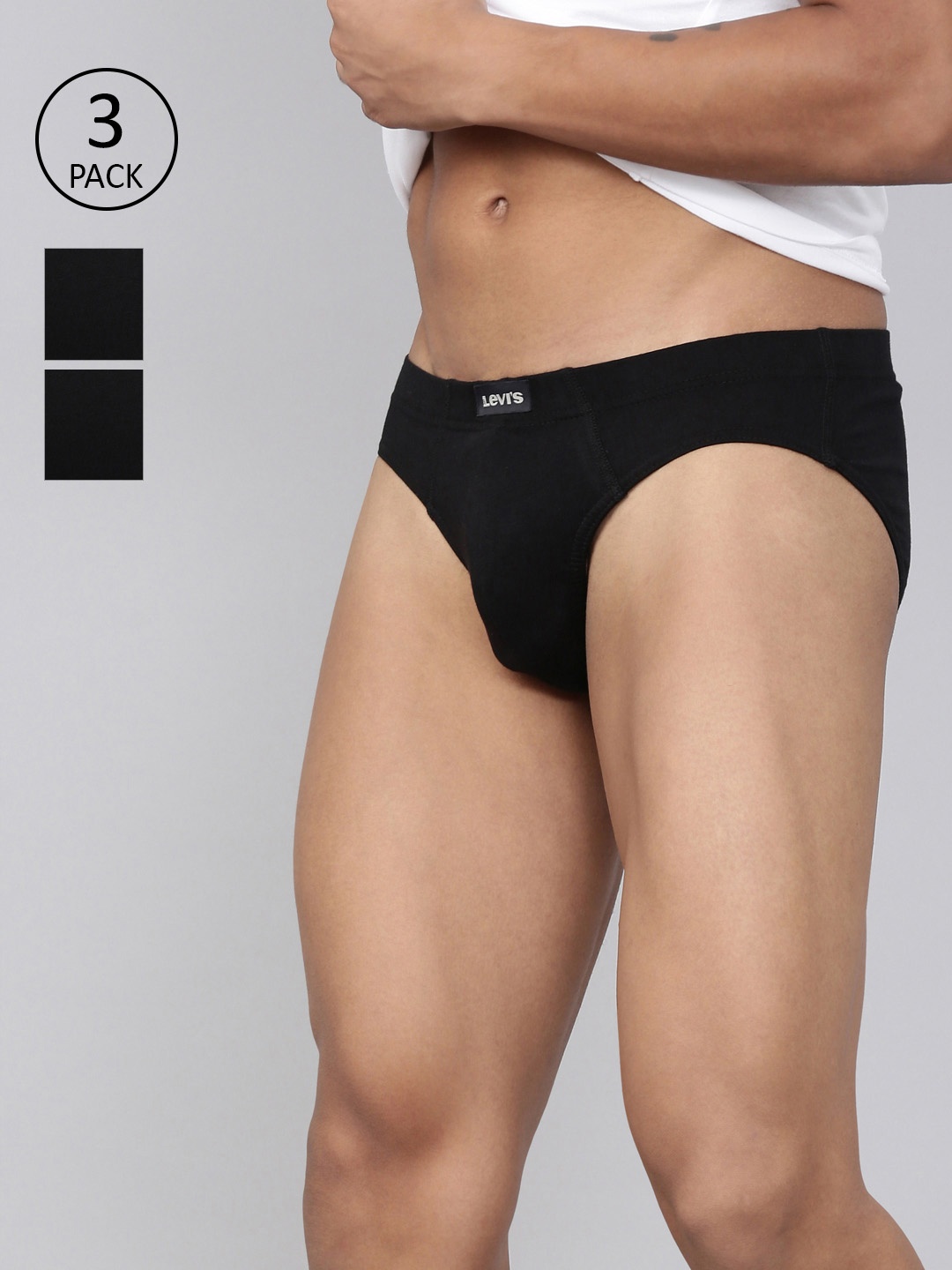 

Levi's 011 Comfort Brief for Men, Comfort & Smartskin Technology (Black - Pack of 3)