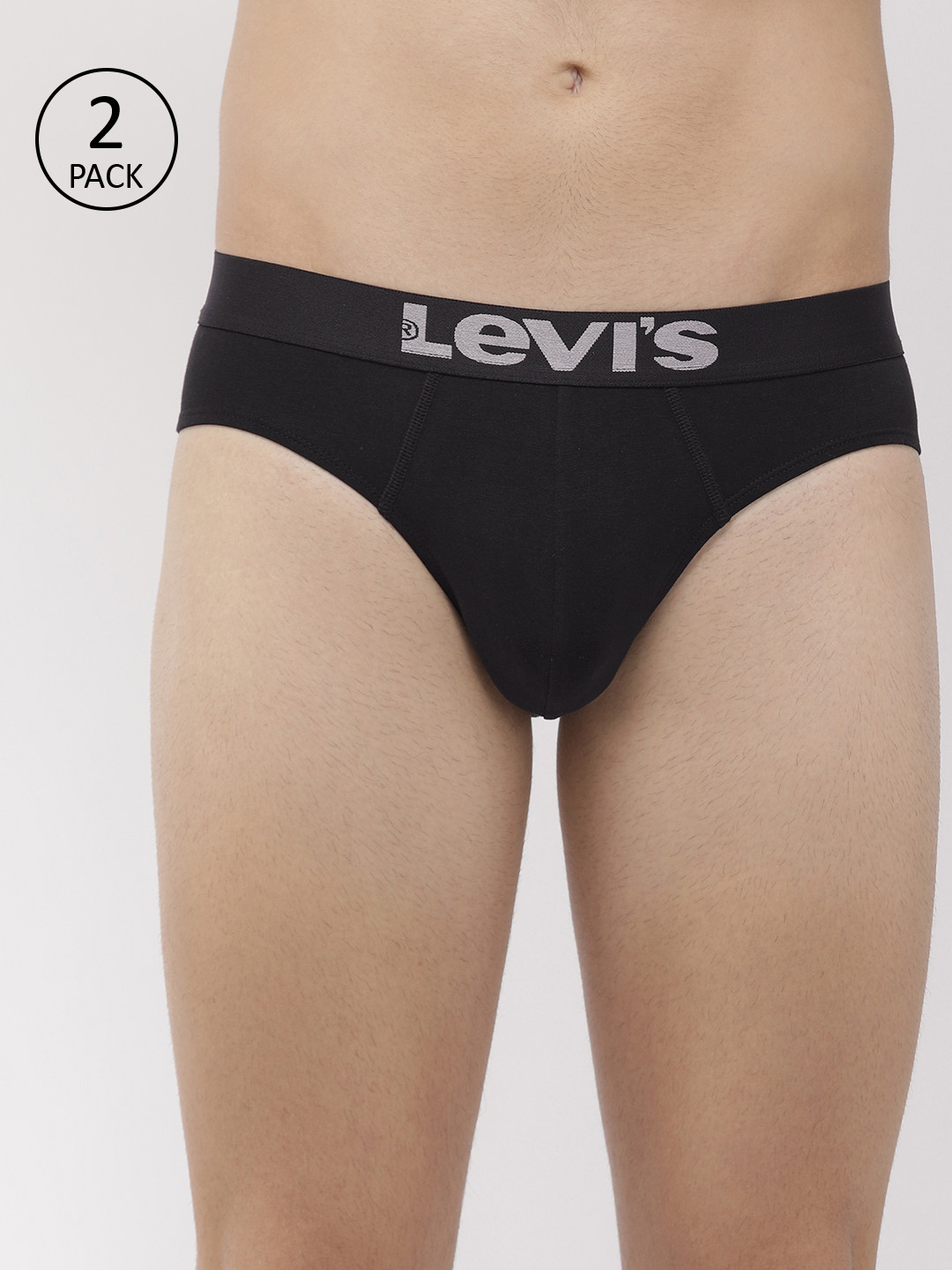 

Levi's 017 Brief for Men, Tag Free Comfort & Smartskin Technology (Black - Pack of 2)