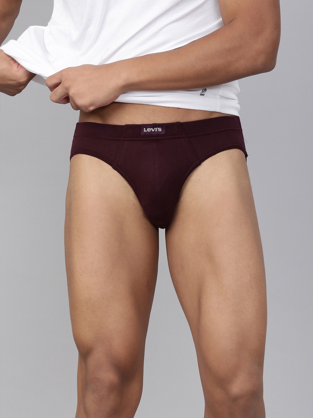 

Levis Smartskin Technology Cotton Comfort Briefs with Tag Free Comfort #011, Burgundy