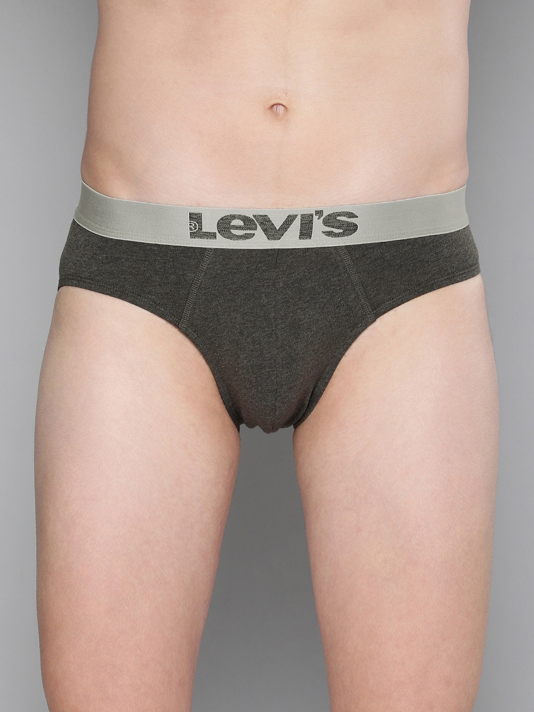 

Levi's 017 Brief for Men, Tag Free Comfort & Smartskin Technology (Grey), Charcoal