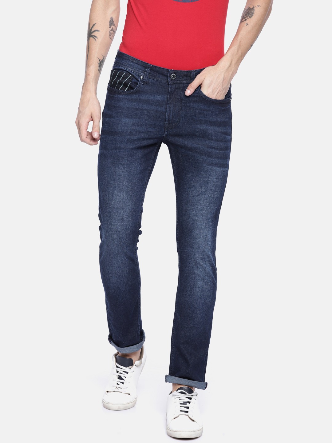 

Being Human Clothing Men Blue Skinny Fit Mid-Rise Clean Look Stretchable Jeans