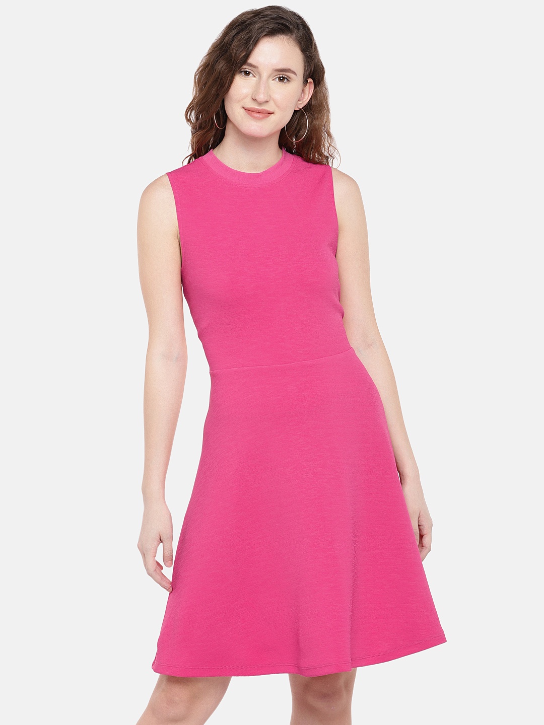 

Globus Women Magenta Solid A-Line Dress