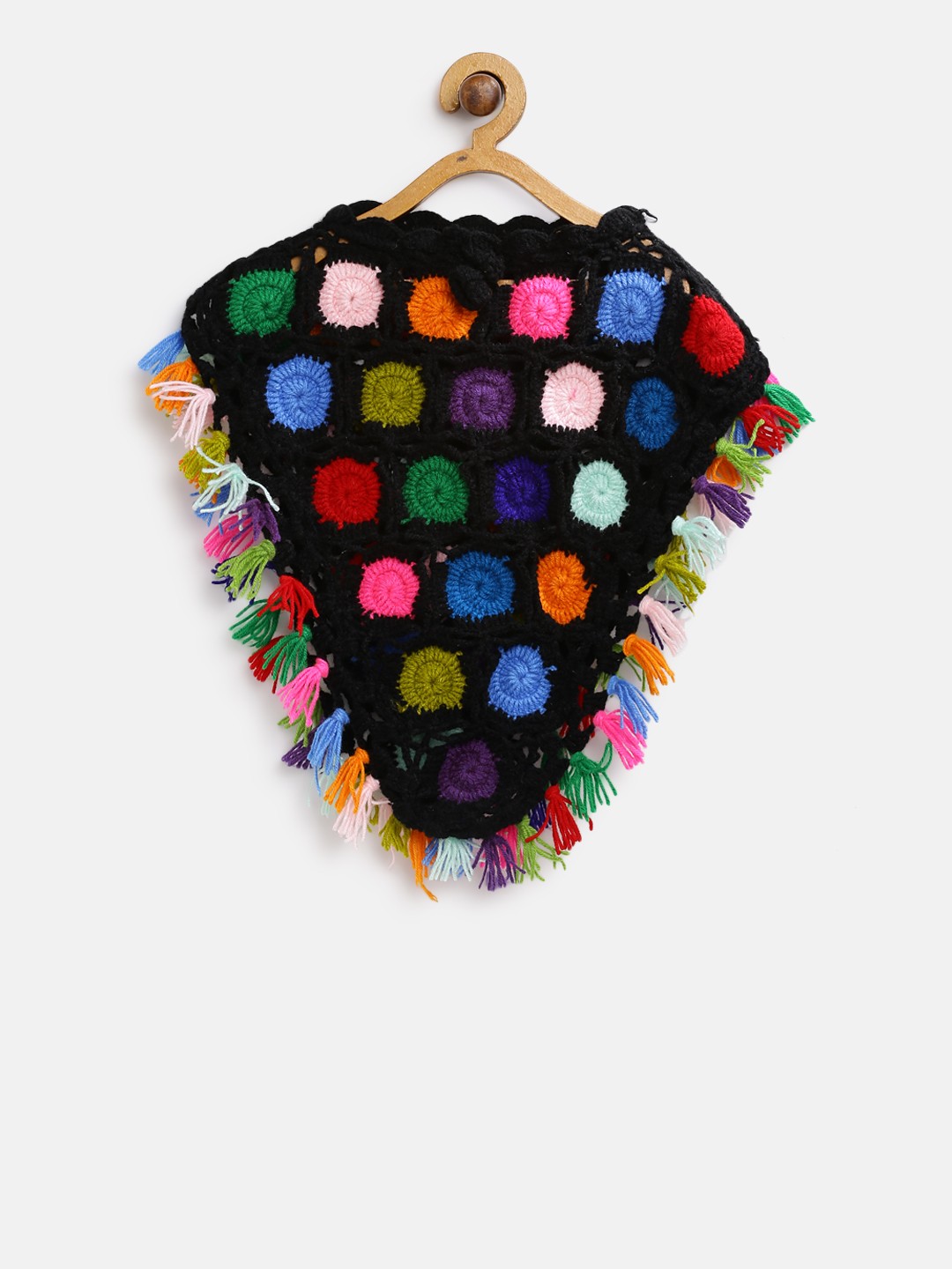 

CHUTPUT Girls Multicoloured Self Design Poncho, Multi