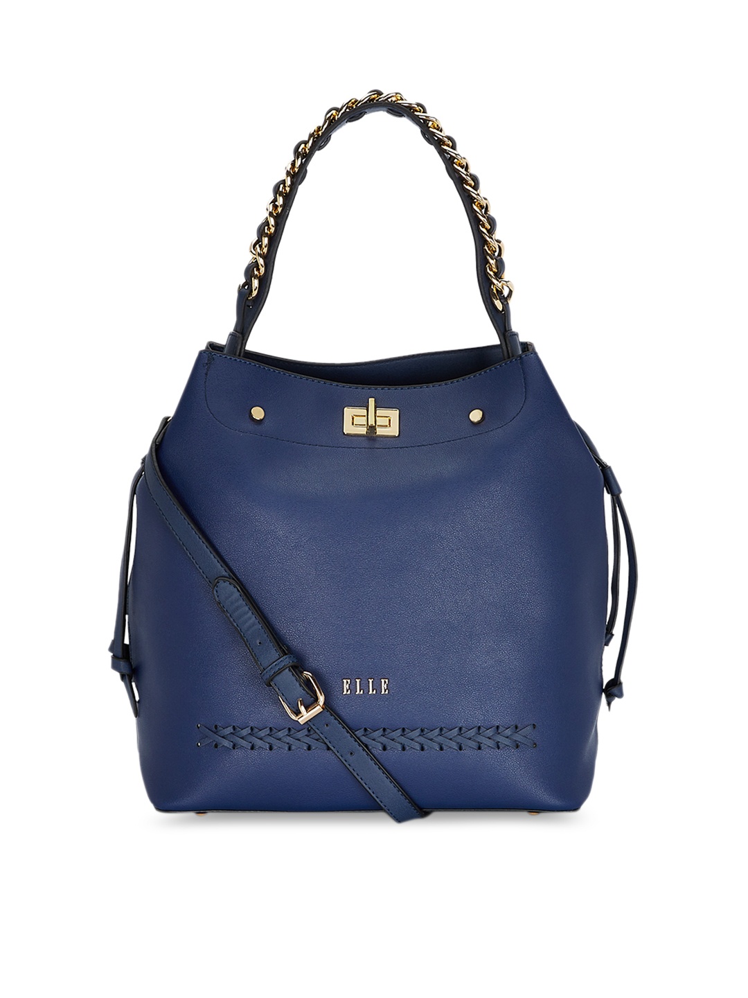 

ELLE Blue Solid Hobo Bag