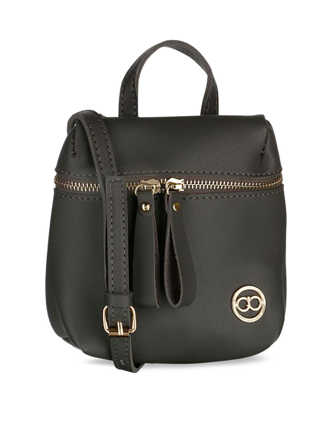 

GIO COLLECTION Grey Solid Handheld Bag
