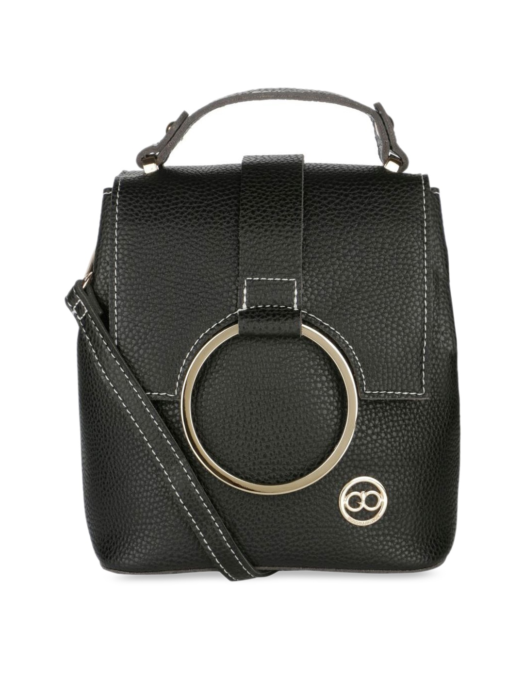 

GIO COLLECTION Black Solid Handheld Bag