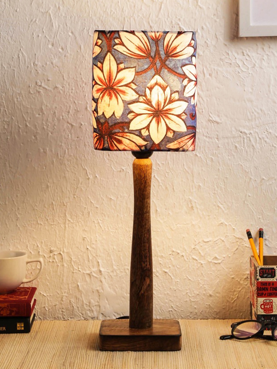 

green girgit Brown Buffet Table Lamp with Shade