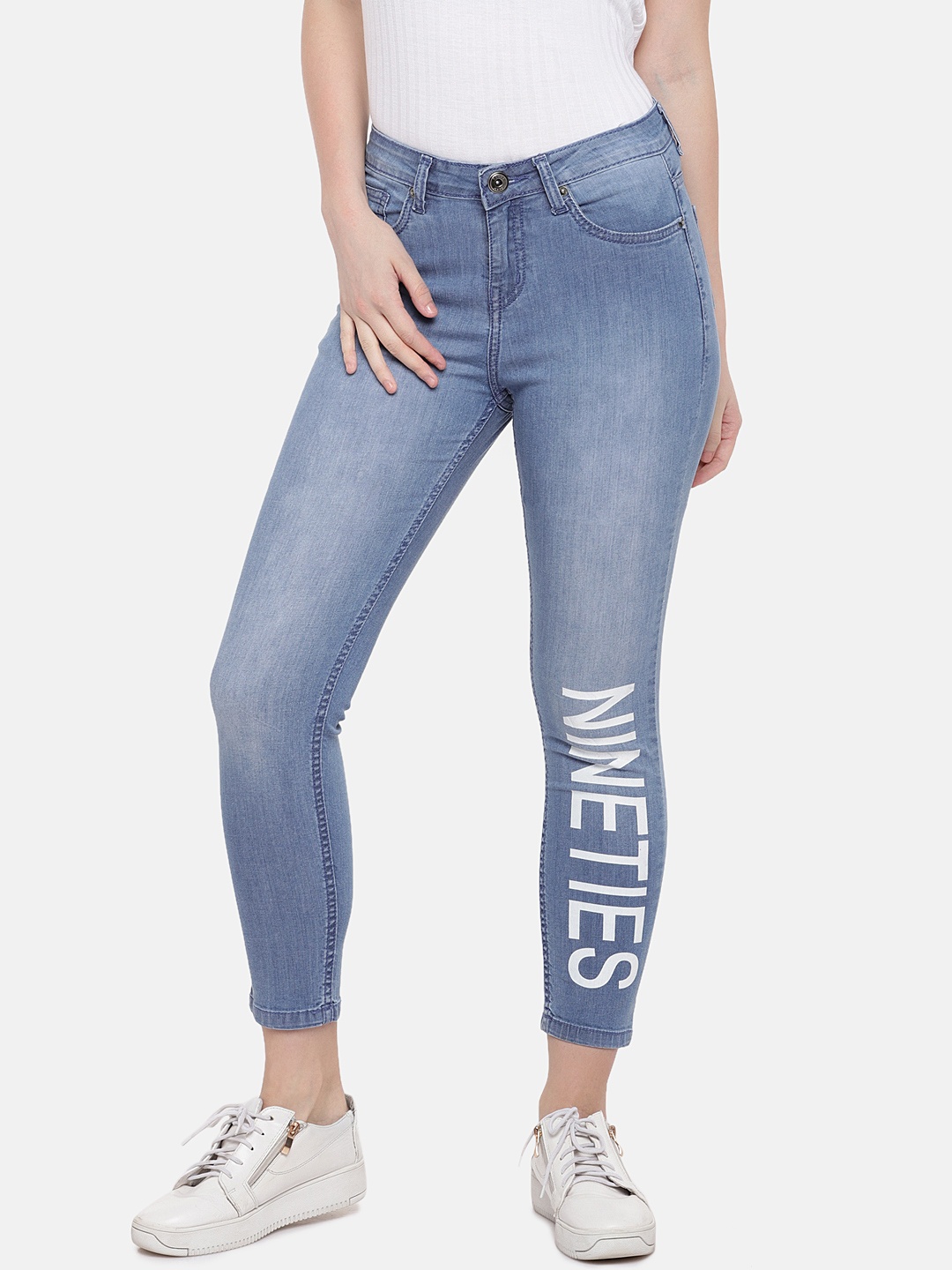 

Globus Women Blue Skinny Fit Mid-Rise Clean Look Jeans