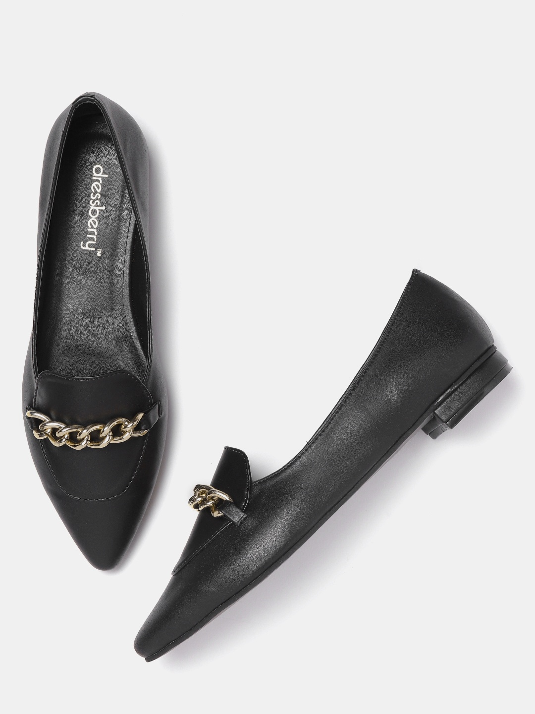 

DressBerry Women Black Solid Ballerinas
