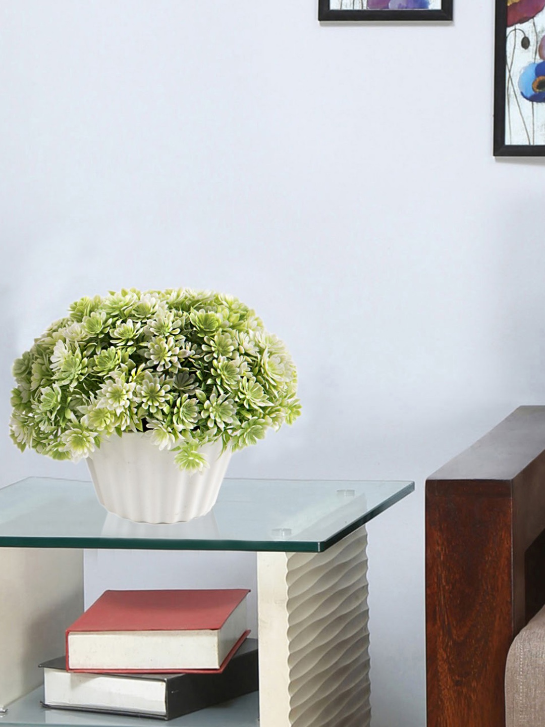 

SWHF White & Green Artificial Plant with Pot