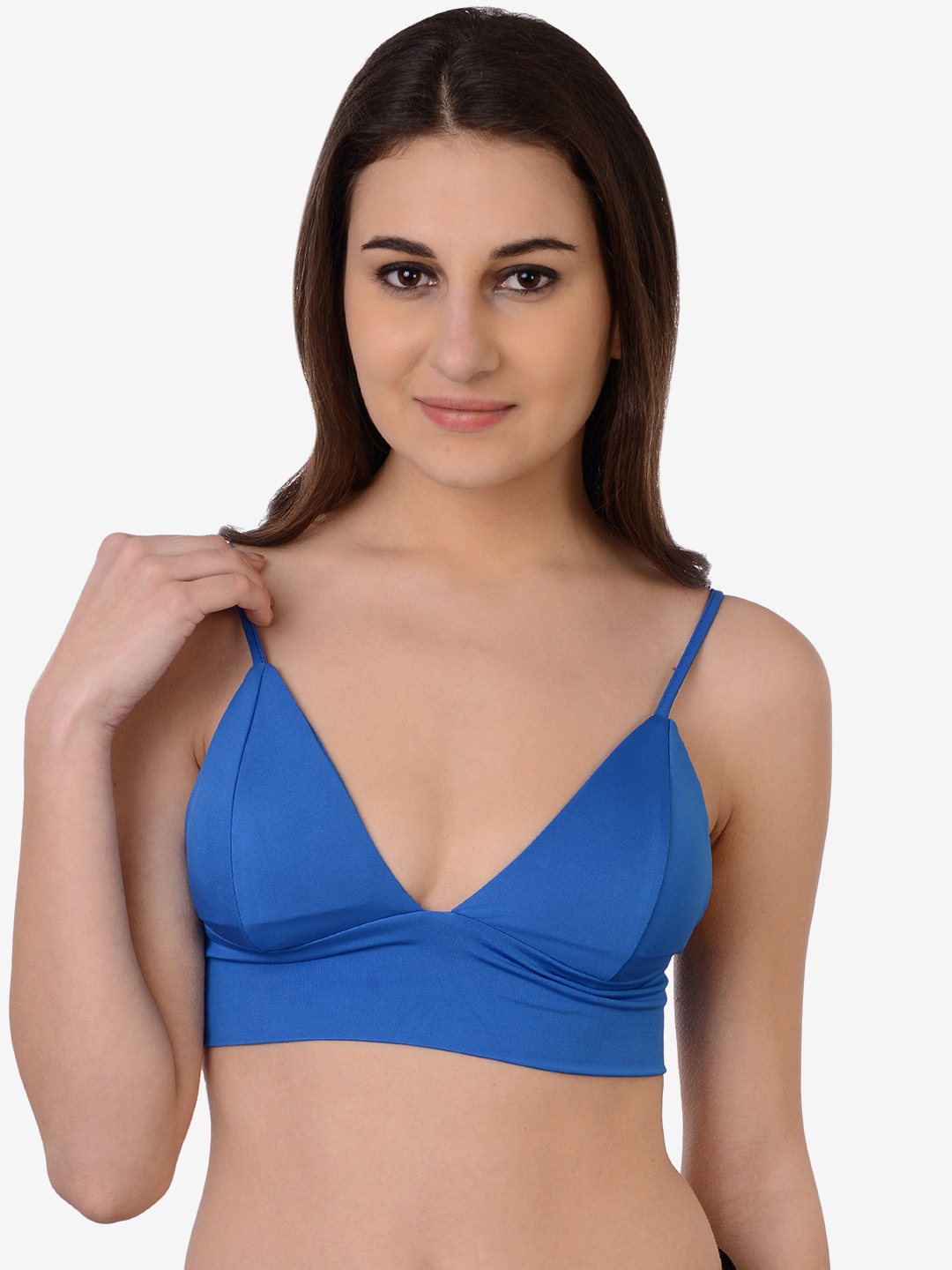 

Da Intimo Blue Lightly Padded Bralette Bra DI-1213, Black