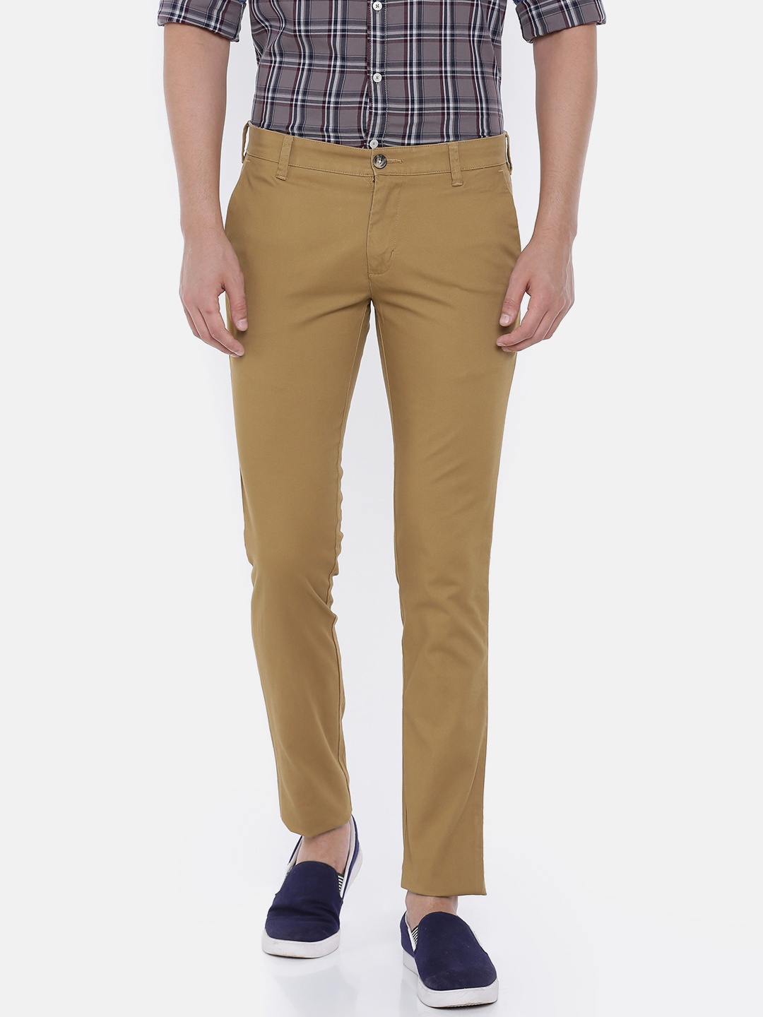 

Parx Men Khaki Slim Fit Solid Chinos