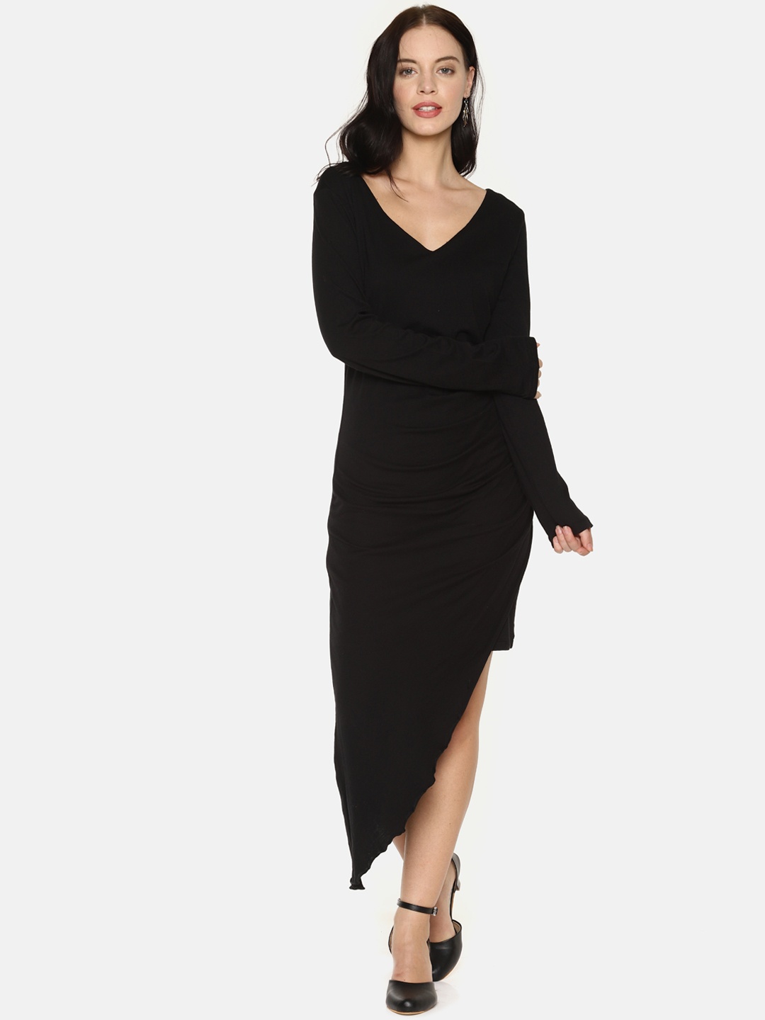 

AARA Women Black Solid T-shirt Dress