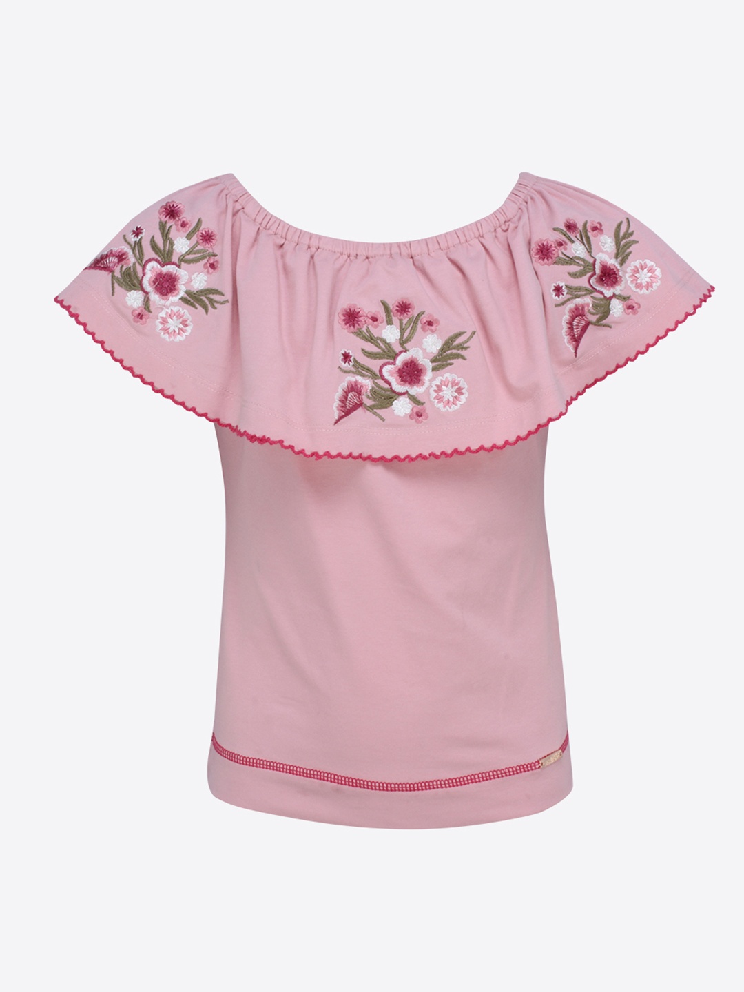 

CUTECUMBER Girls Pink Printed Top
