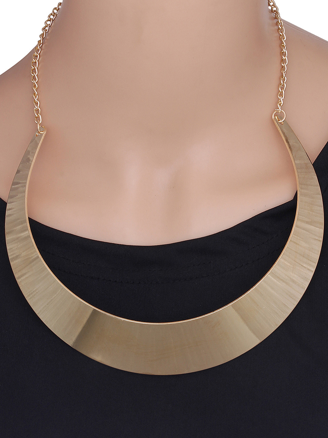

Shining Diva Fashion Gold-Toned Collar Necklace