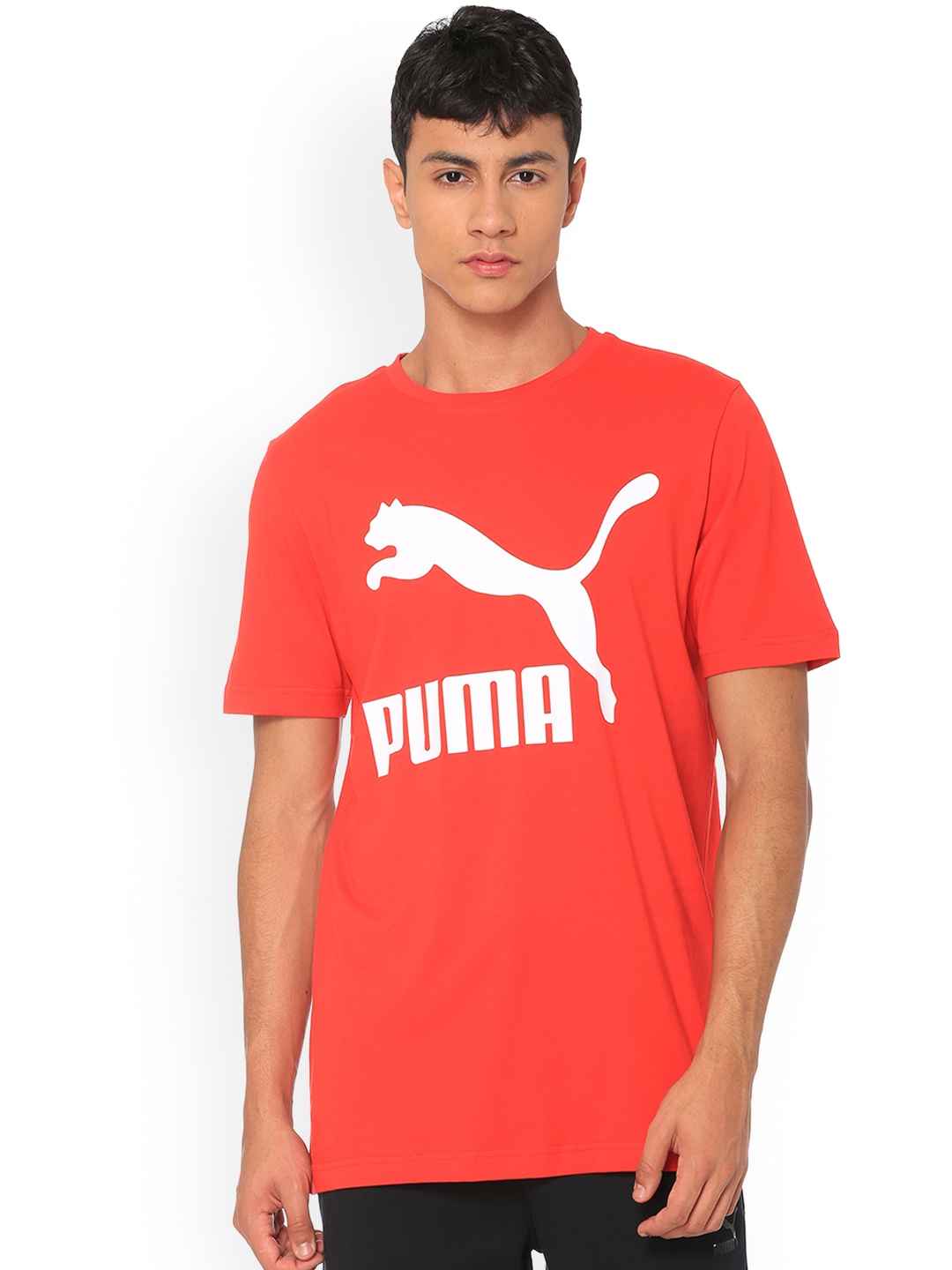 

Puma Men Red Printed Round Neck T-shirt