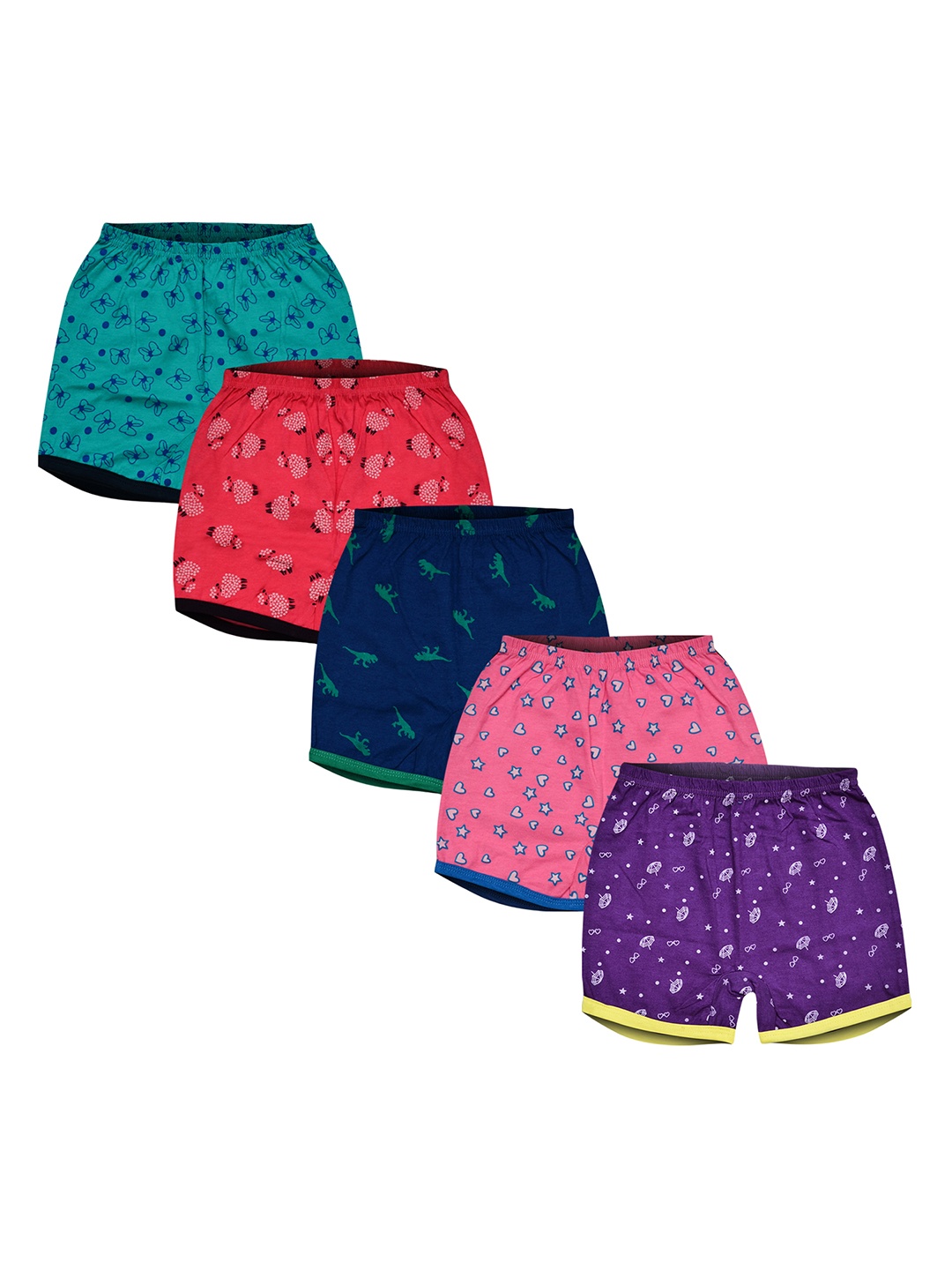 

MYKID Boys Pack Of 5 Printed Regular Fit Regular Shorts, Multi