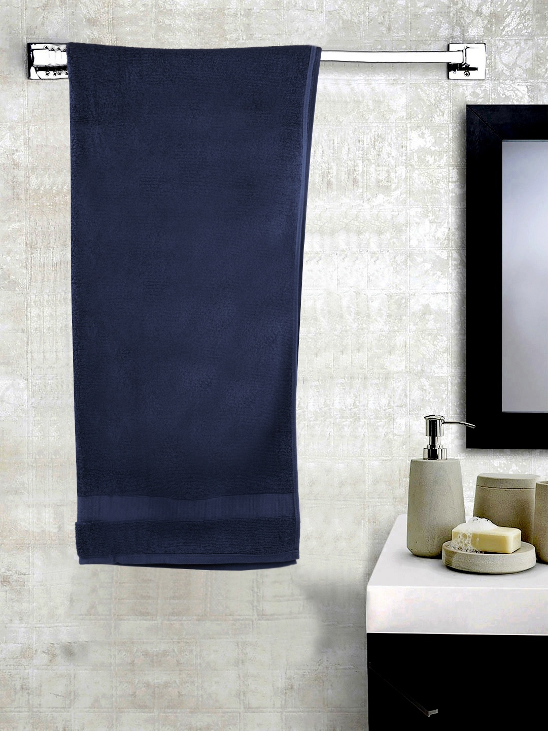 

Turkish Bath Unisex Blue Solid 550GSM Cotton Bath Towel