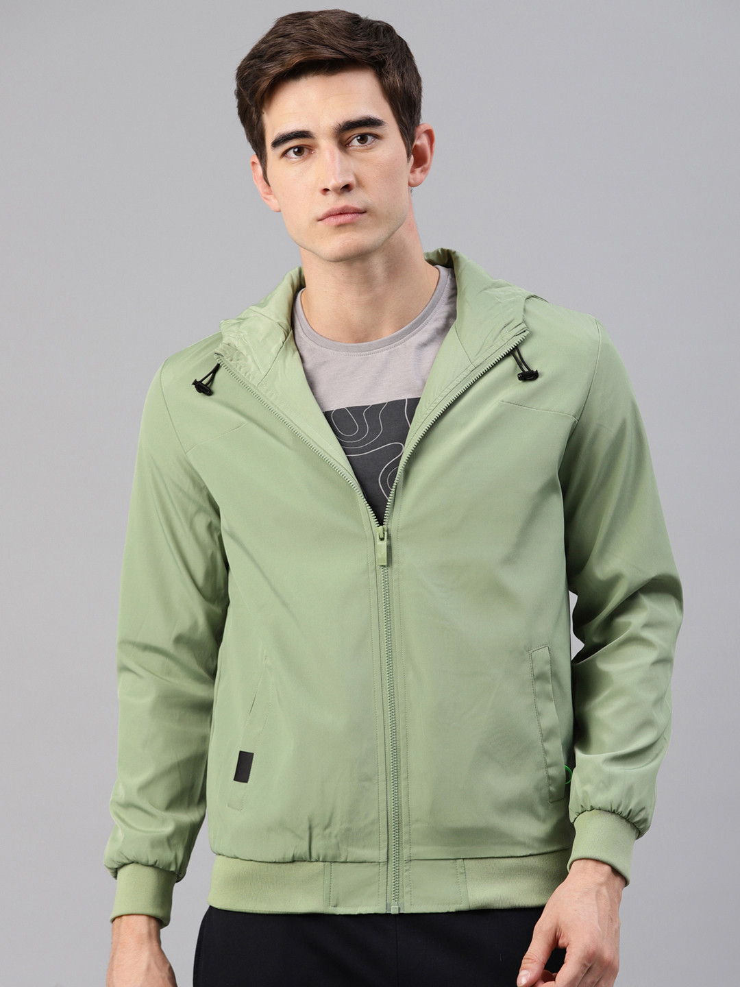 

HRX by Hrithik Roshan Men Green Solid Sporty Jacket, Sea green